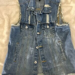 Denim Sleeveless Vest